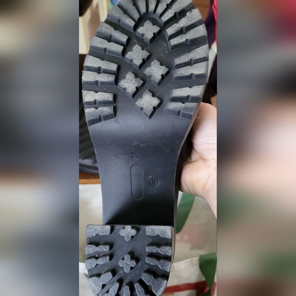 New York and Company Women's Black Brooke Heel Loafer Shoes Chunky Y2K! Size 10 - Picture 6 of 7